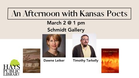 An Afternoon with Kansas Poets - Dawne Leiker and Timothy Tarkelly