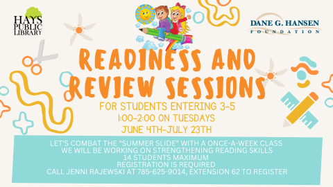 Readiness and Review, Grades 3-5.  Registration required. 