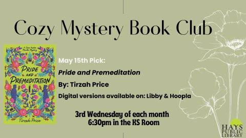 Cozy Mystery Book Club - Pride and Premeditation by Tirzah Price 