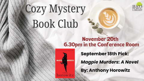 This month's selection is Magpie Murders by Anthony Horowitz.  